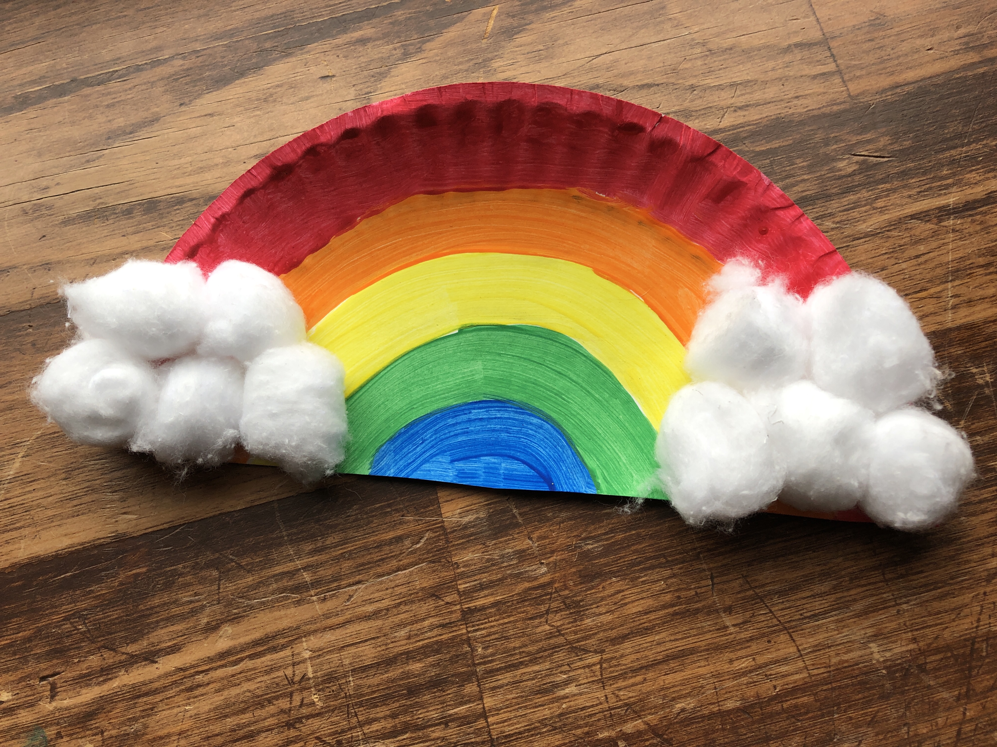 Cotton Ball Rainbow Craft - Easy Peasy and Fun