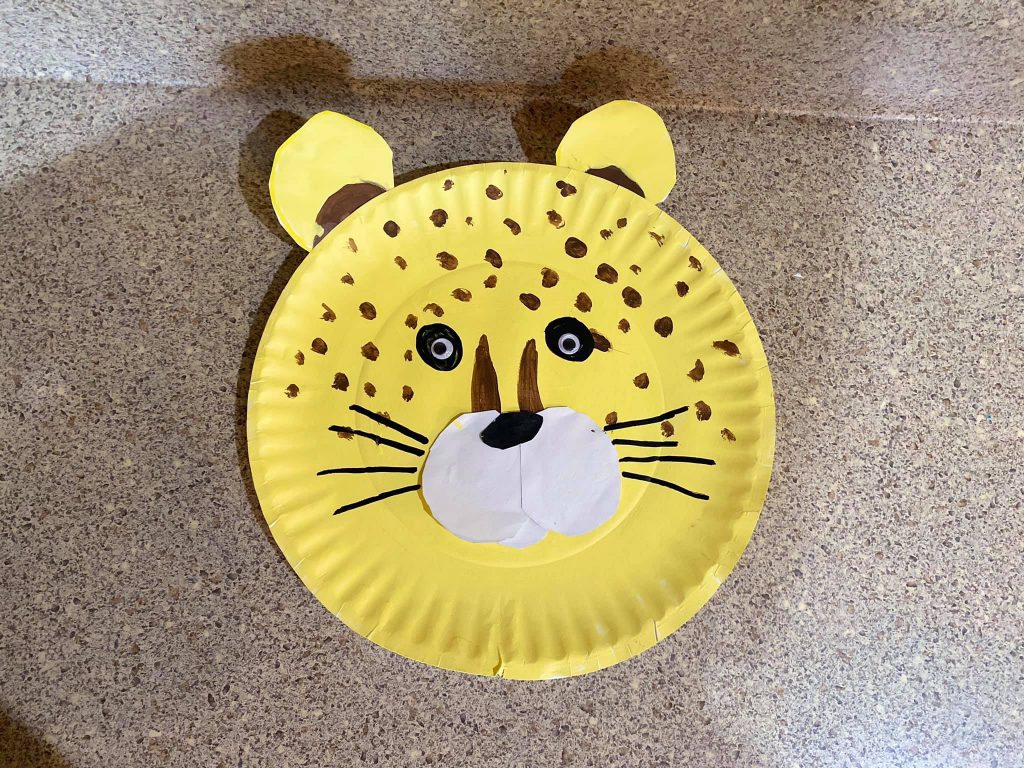 Cheetah Paper Plate Craft