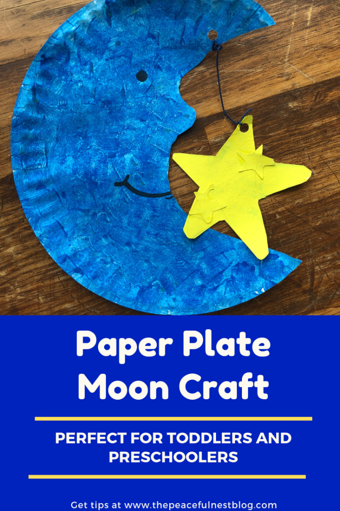 Paper Plate Moon Craft For Kids - The Peaceful Nest