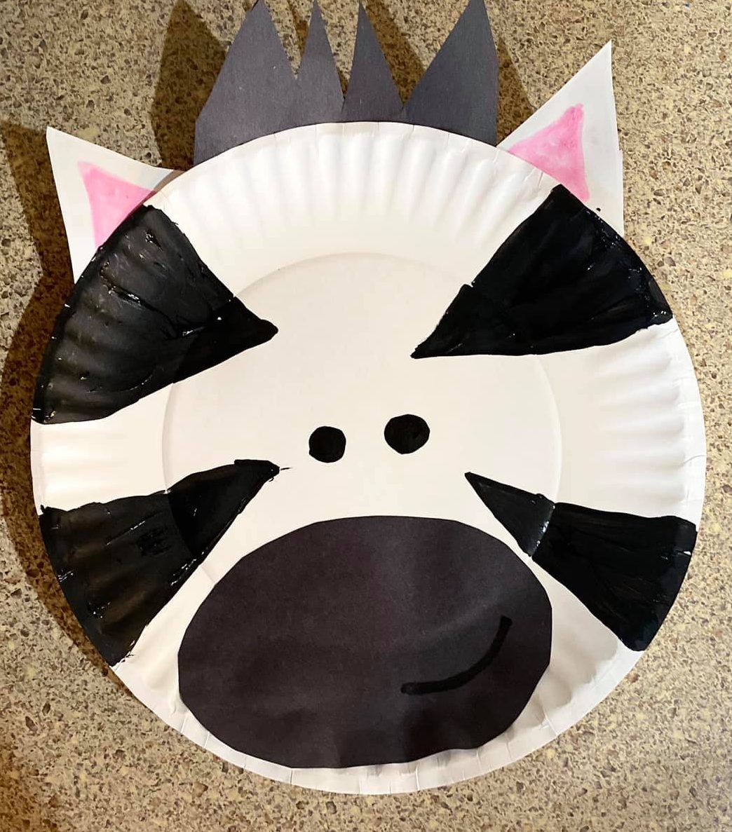 Paper Plate Zebra Craft For Kids